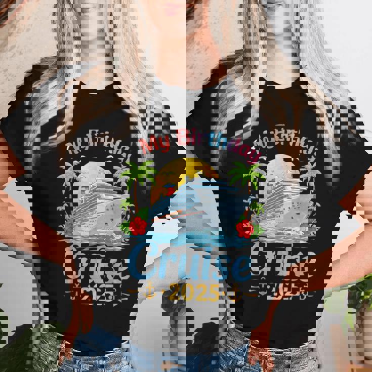 フェスティブ マイバースデー クルーズ船パーティー 2025 男性 女性 子供 レディースTシャツ 彼女への贈り物