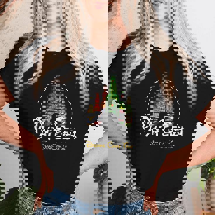 モルトビール、 Malt Beer Dreams Come True 面白いビールパロディー レディースTシャツ 彼女への贈り物