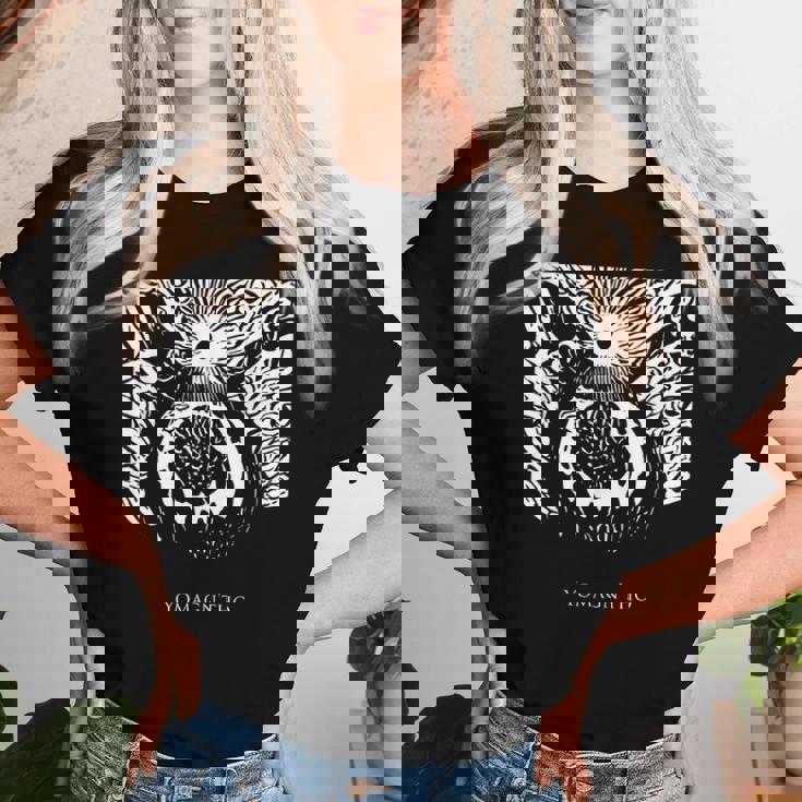 ヨーマグント・コズミック・ホラー クトゥルフ神話 オールド・ワンズ Yomagn'tho Cthulhu Mythos レディースTシャツ 彼女への贈り物