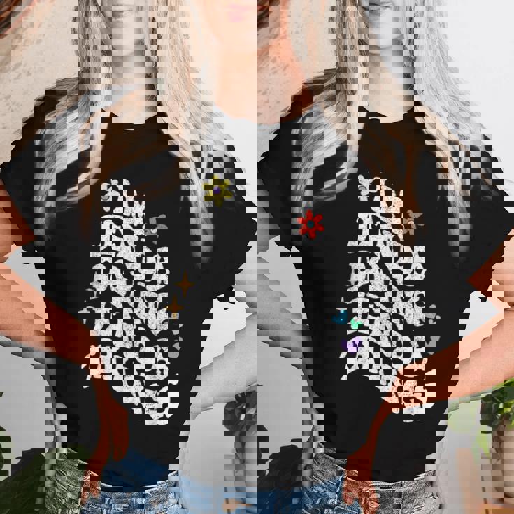 レトロ Groovy Im Jenda Doing Jenda Things おもしろ 母の日 レディースTシャツ 彼女への贈り物