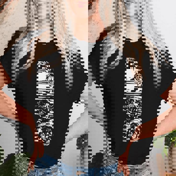 ヴィンテージ 日本製 自動車 カーレース ドライバー 楽しい 女性 男性 レディースTシャツ 彼女への贈り物