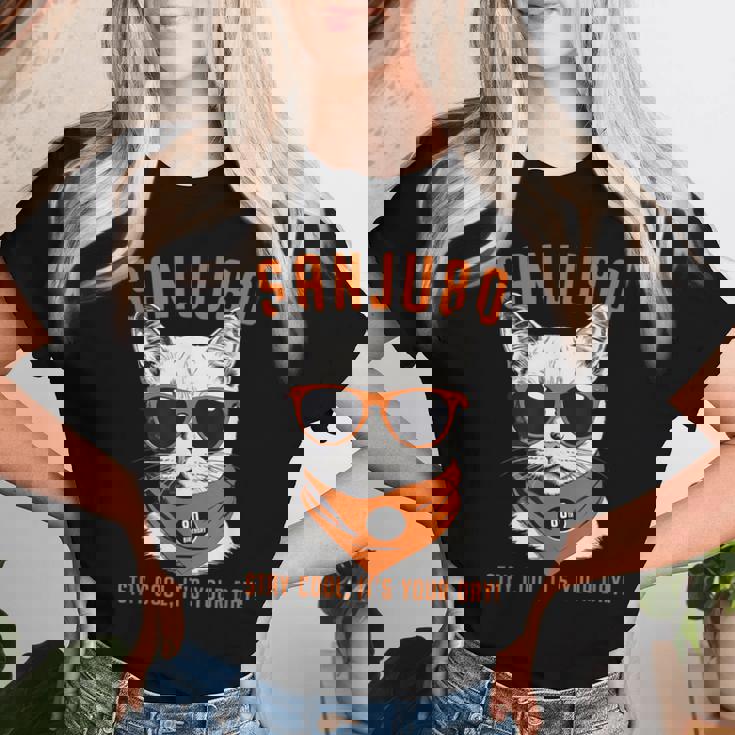 傘寿祝い ねこ サングラス 父 男性 女性 母 猫好き 傘寿 お祝い 80歳 おもしろ おもろい かっこいい レディースTシャツ 彼女への贈り物