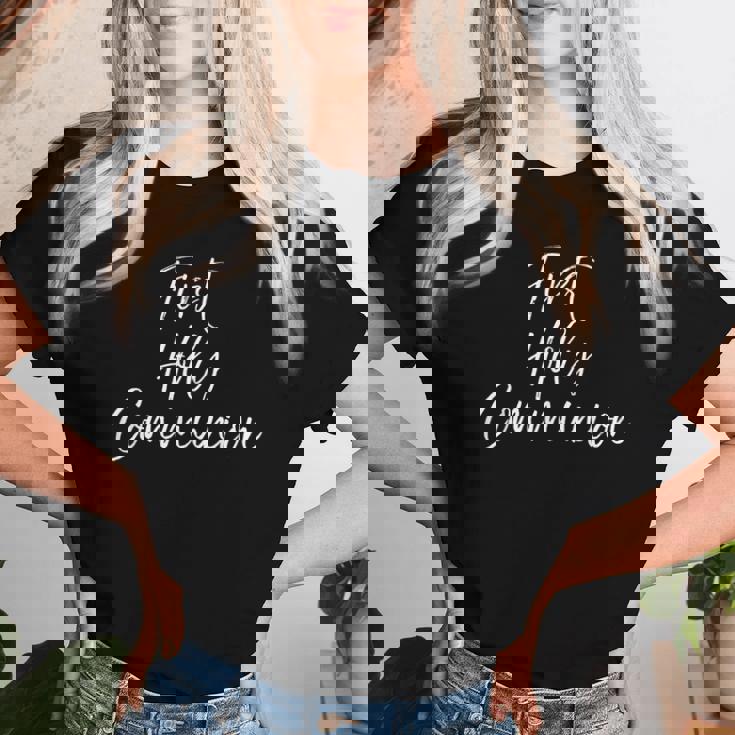 初聖体拝領ギフト 男の子 女の子 初聖体拝領 レディースTシャツ 彼女への贈り物