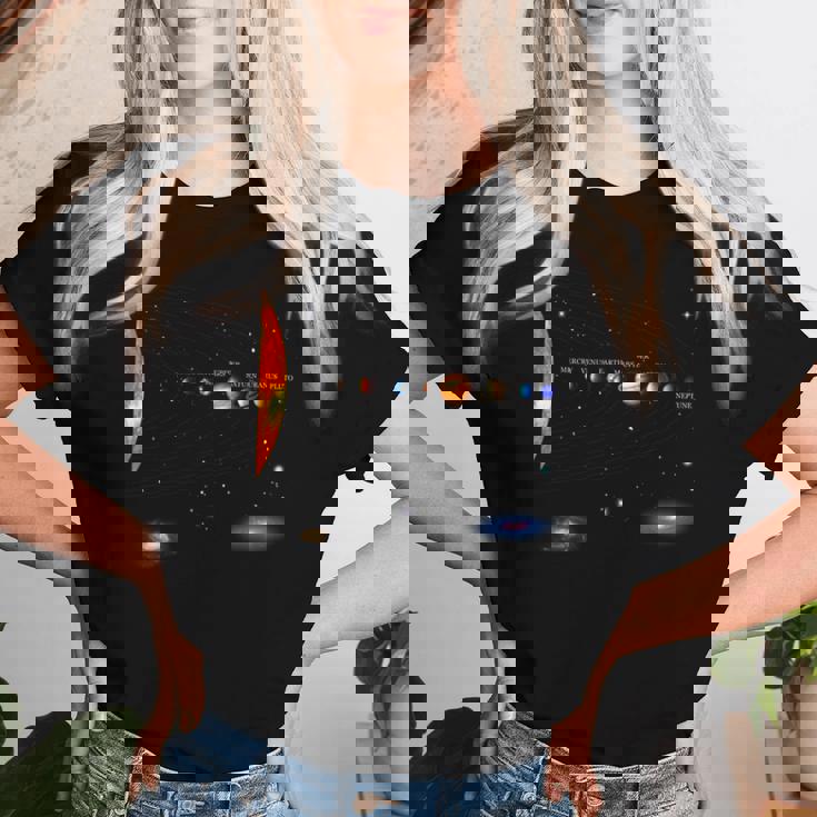 太陽系 惑星 科学 宇宙 男の子 女の子tem キッズ レディースTシャツ 彼女への贈り物