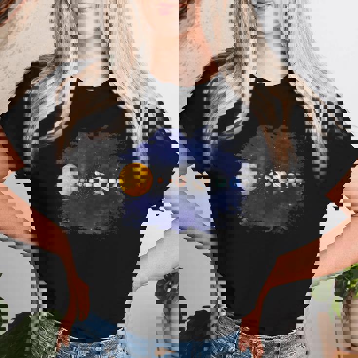 太陽系惑星 科学宇宙ファン 男の子 女の子tem キッズ レディースTシャツ 彼女への贈り物