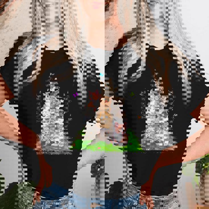 子猫好き 猫好き かわいい猫 レディース かわいい 子猫 男性 女性 レディースTシャツ 彼女への贈り物