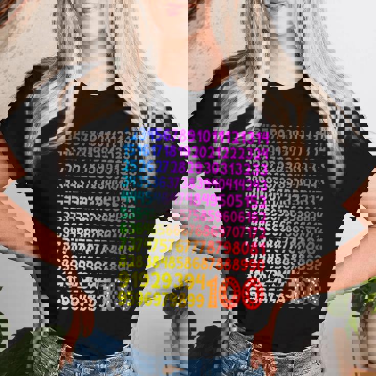 数字の日 100 数字の日 キッズコスチューム 算数の日 女の子 男の子 レディースTシャツ 彼女への贈り物