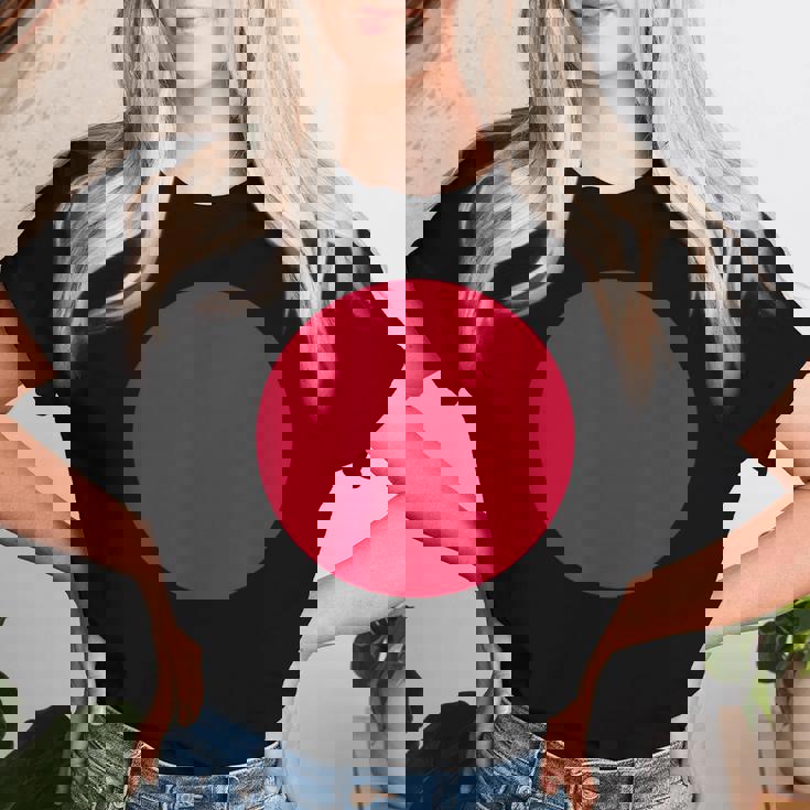 日の丸 Hinomaru 日本の国旗 レディースTシャツ 彼女への贈り物