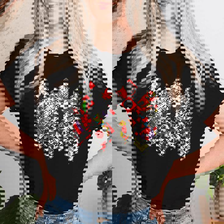 日本の伝統工芸品 花札 男性 女性 レディースTシャツ 彼女への贈り物