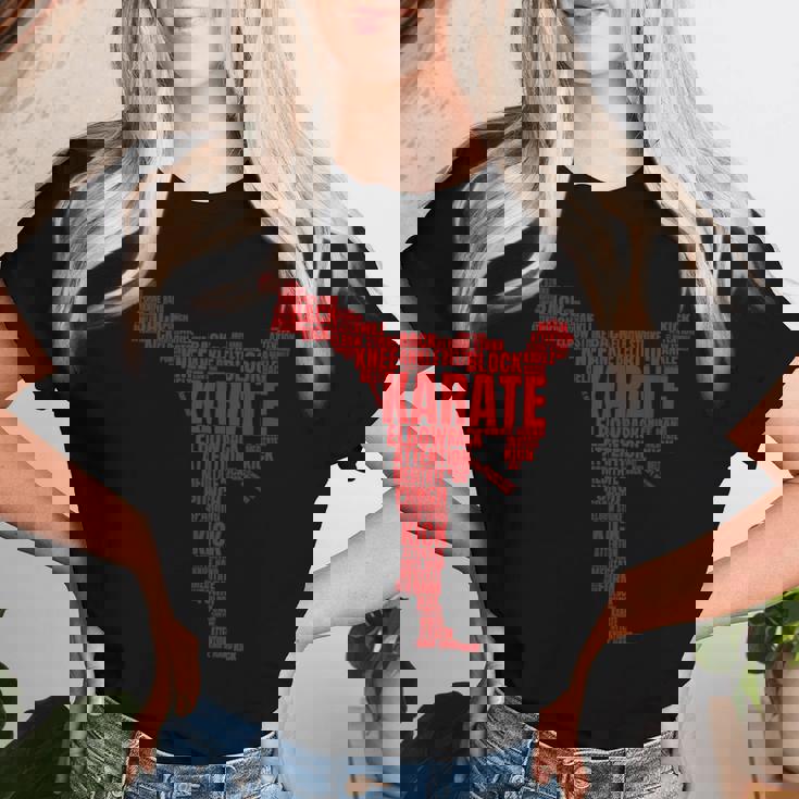 空手 言葉 雲 空手 ギフト 男の子 女の子 かっこいい 空手 レディースTシャツ 彼女への贈り物