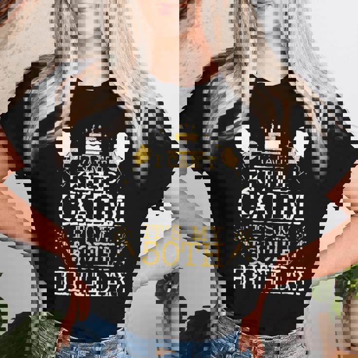 花火とケーキ I Can't Keep Calm It's My 50Th Birthday レディースTシャツ 彼女への贈り物