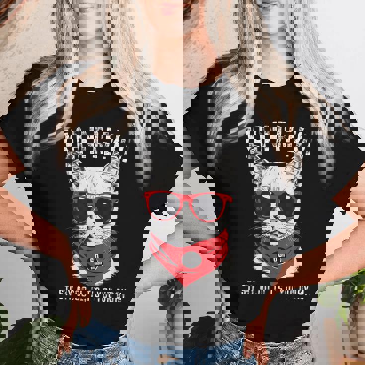 還暦祝い ねこ サングラス 父 男性 女性 母 猫好き 還暦 お祝い 60歳 おもしろ おもろい かっこいい レディースTシャツ 彼女への贈り物