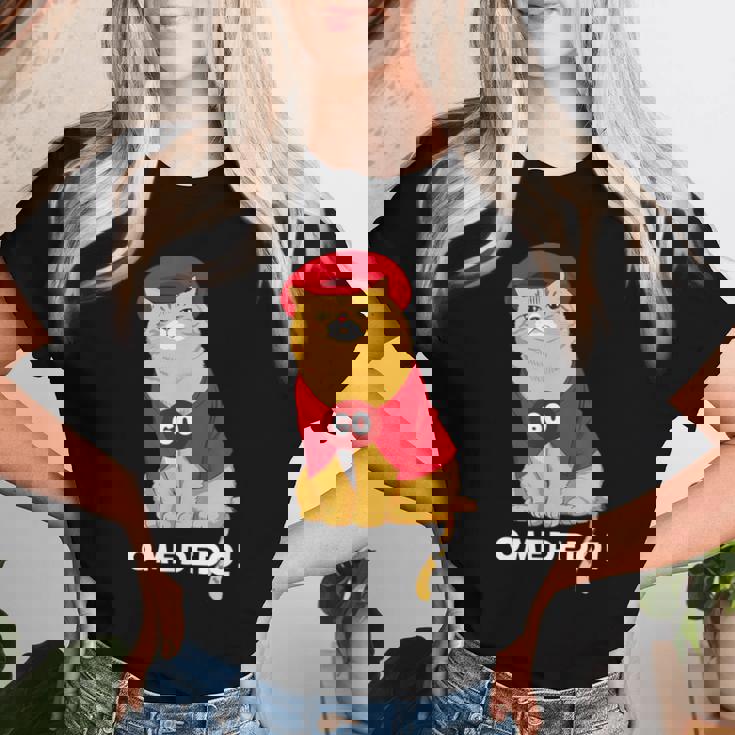 還暦祝い 猫 ねこ ちゃんちゃんこ 男性 女性 猫好き 還暦 お祝い 60歳 かわいい おもしろ オレンジ猫 レディースTシャツ 彼女への贈り物