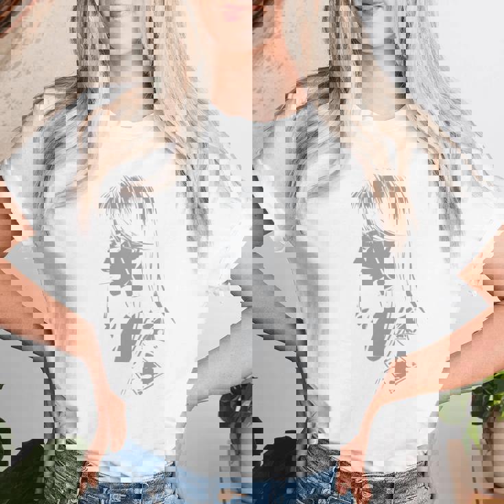 Anime Horror Girl Aestheticoft Grunge Waifu Japanese Otaku 長袖tシャツ レディースTシャツ 彼女への贈り物