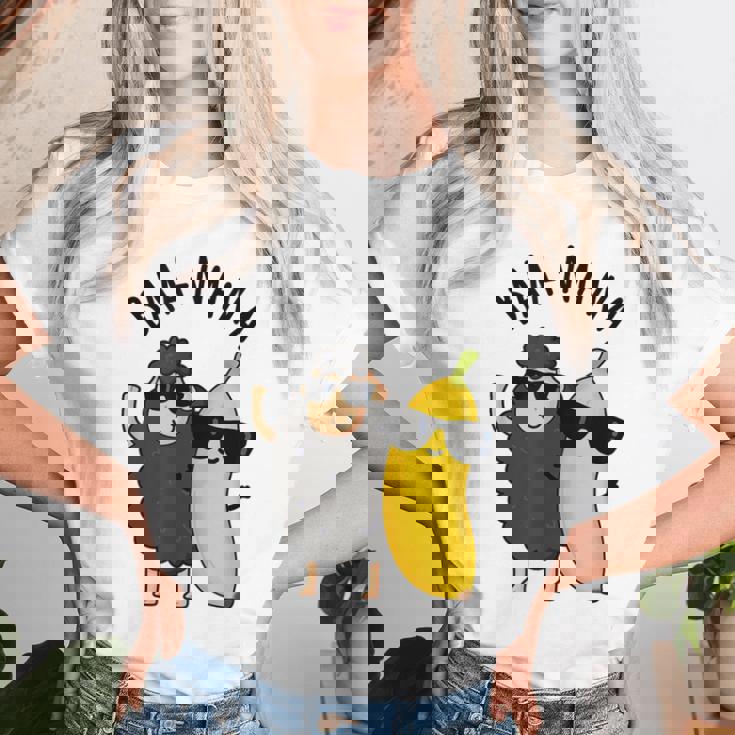 Baa-Nana おもしろバナナ羊しゃれ レディースTシャツ 彼女への贈り物