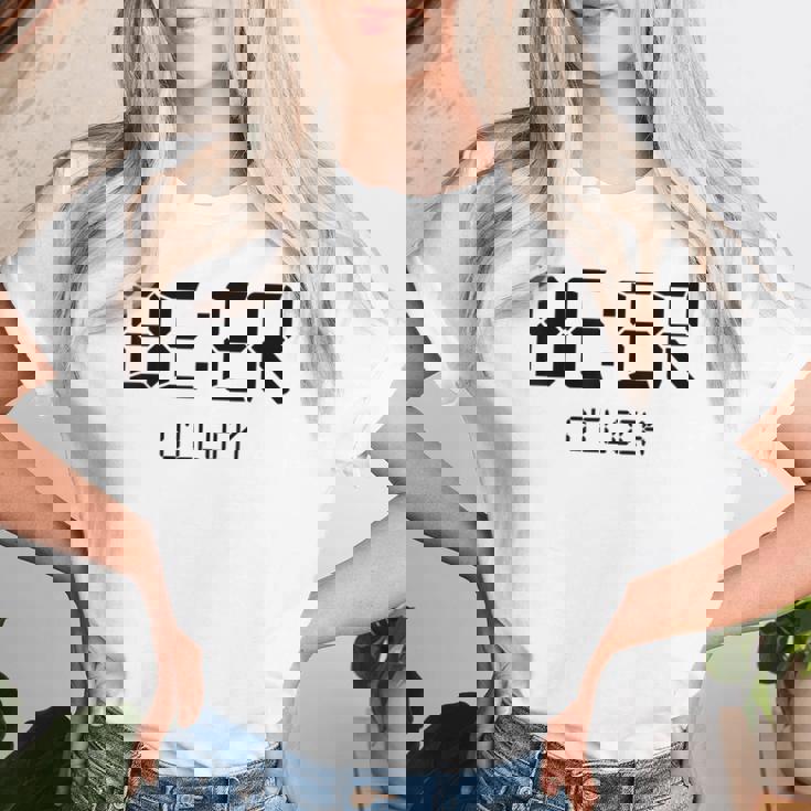 Beer O'clock ビールタイム 面白いギフト ビール愛好家 レディースTシャツ 彼女への贈り物