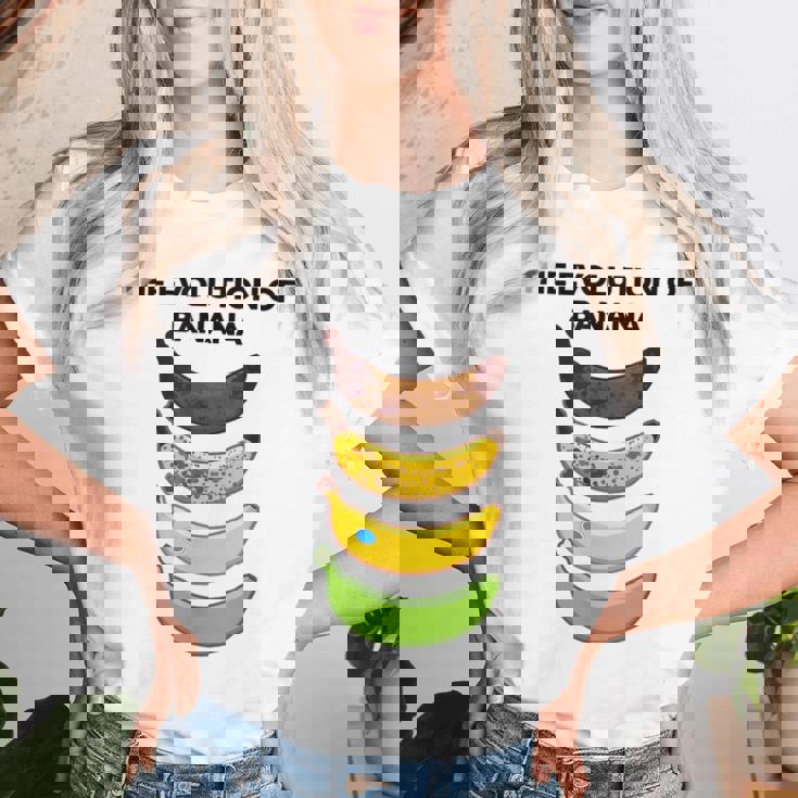 The Evolution Of Banana Novelty Graphic & Cool s レディースTシャツ 彼女への贈り物