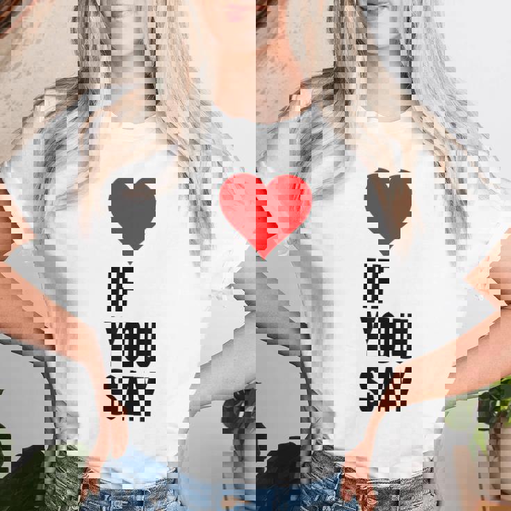 I Love Heart Red If Youay For アパレル レディースTシャツ 彼女への贈り物