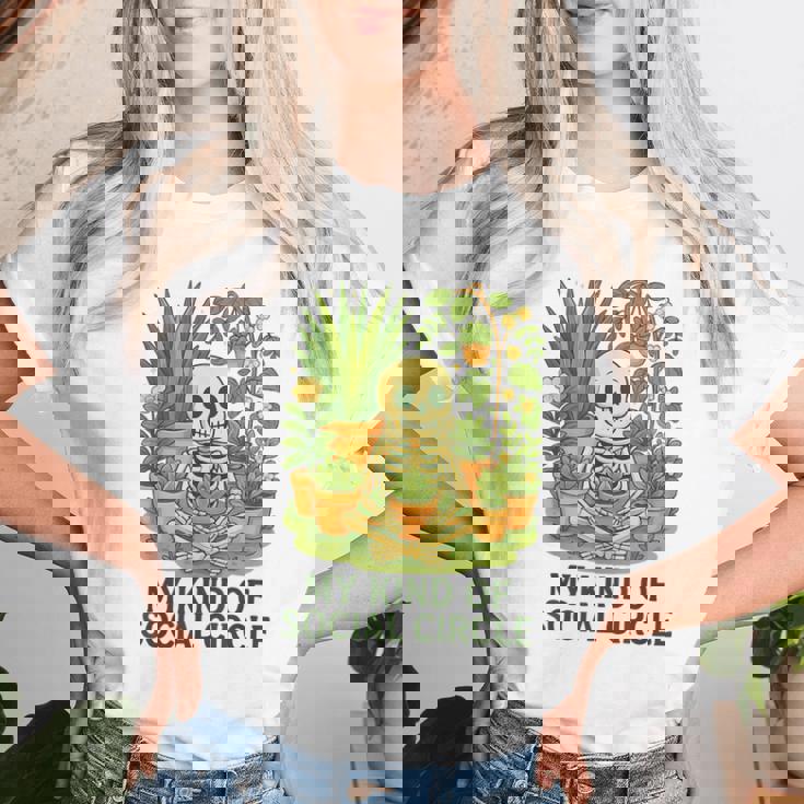 My Kind Ofocial Circle Plantkeleton ユーモア レディースTシャツ 彼女への贈り物