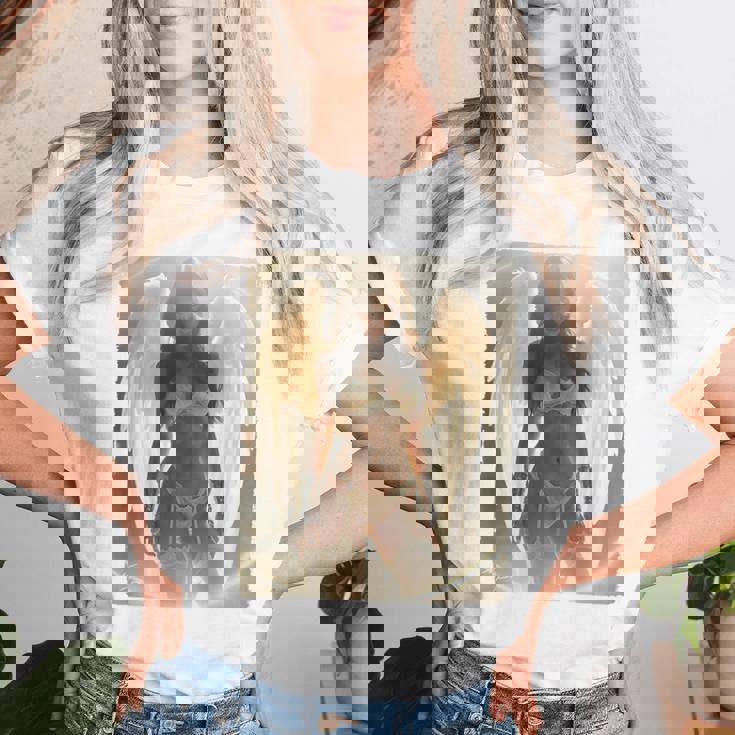 Pinup Girl 男性用 セクシーエンジェルガール 2 バックプリント レディースTシャツ 彼女への贈り物