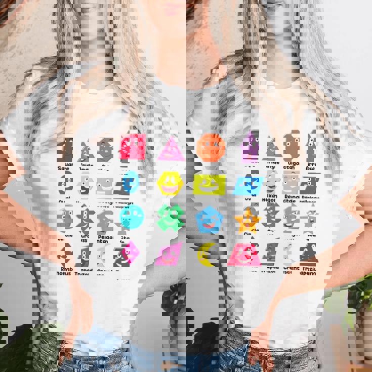 Pre-K Teachershape Learning 教育者向け 算数の日 レディースTシャツ 彼女への贈り物