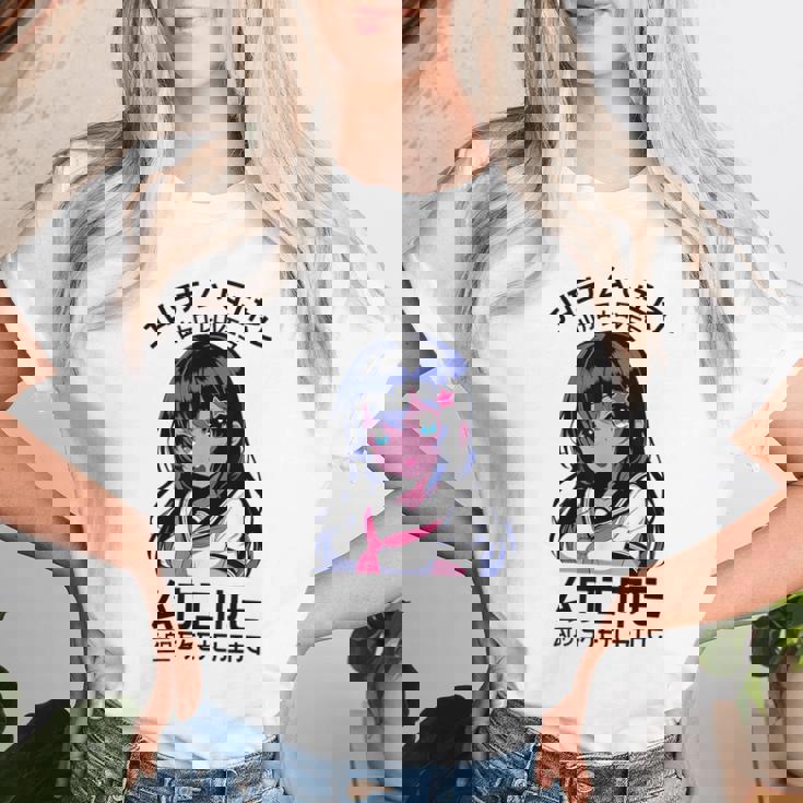 かわいい 和 かわいい アニメ 女の子 イラスト グラフィック デザイン レディースTシャツ 彼女への贈り物