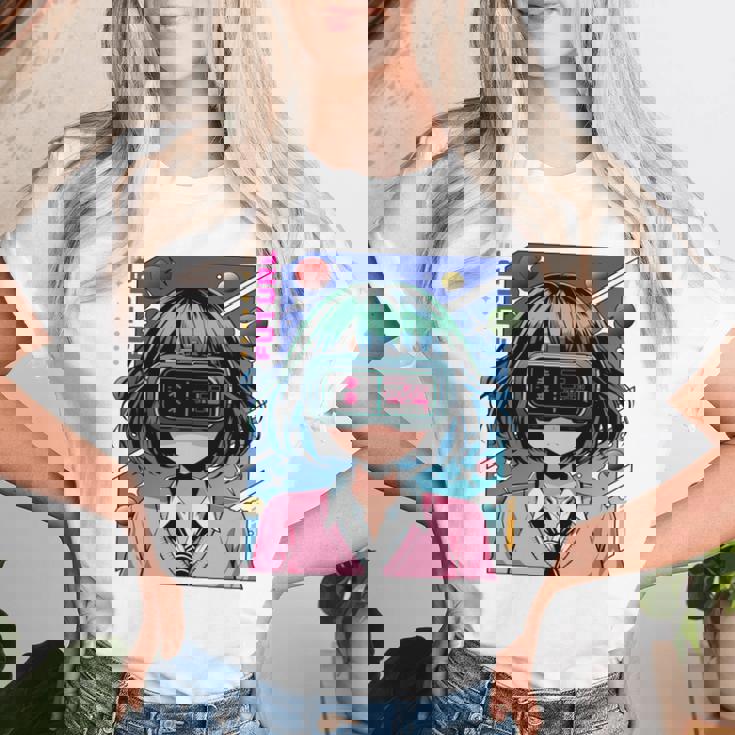 かわいいアニメの女の子 長袖tシャツ レディースTシャツ 彼女への贈り物