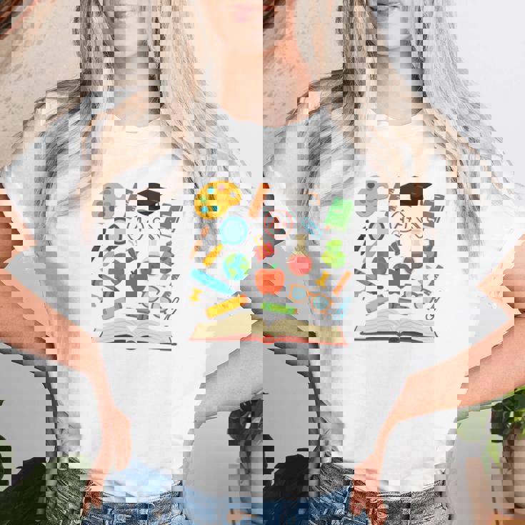 ティーチングアシスタント 学校初日 男性 女性 長袖tシャツ レディースTシャツ 彼女への贈り物