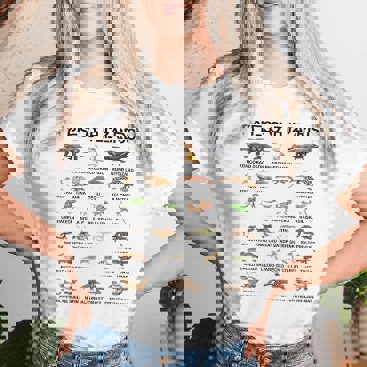 トカゲの種類 教育 爬虫類学者 男の子 女の子 キッズ レディースTシャツ 彼女への贈り物