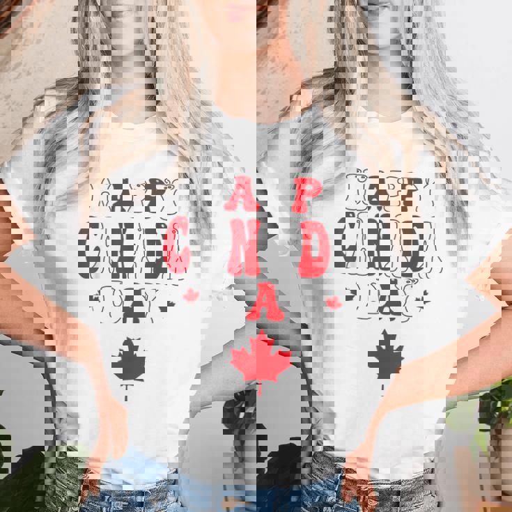 ハッピーカナダデー カナダメープル カナダの女性 メンズ キッズ レディースTシャツ 彼女への贈り物