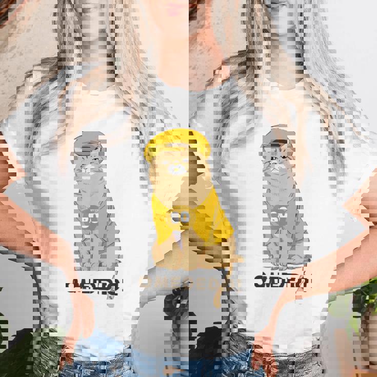 傘寿祝い 猫 ねこ ちゃんちゃんこ 男性 女性 猫好き 傘寿 お祝い 80歳 かわいい おもしろ ベージュ猫 レディースTシャツ 彼女への贈り物