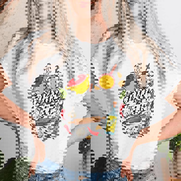 料理の日 宗教料理 シェフ向け 料理 男性 女性 長袖tシャツ レディースTシャツ 彼女への贈り物