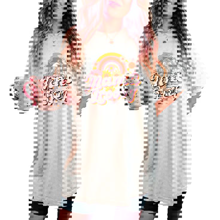 Groovy Best Mom Ever Best 母の日 長袖tシャツ レディースオーバーサイズコンフォートTシャツ