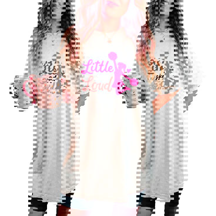 Little And Loud チアリーダー コスチューム チアリーディング 女の子 レディースオーバーサイズコンフォートTシャツ Little And Loud チアリーダー コスチューム チアリーディング 女の子 レディースオーバーサイズコンフォートTシャツ