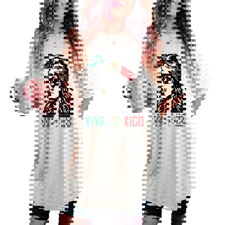 Woman Viva Mexico Flag Cinco De Mayo Mexican Girls Women's Oversized Comfort T-shirt Woman Viva Mexico Flag Cinco De Mayo Mexican Girls Women's Oversized Comfort T-shirt