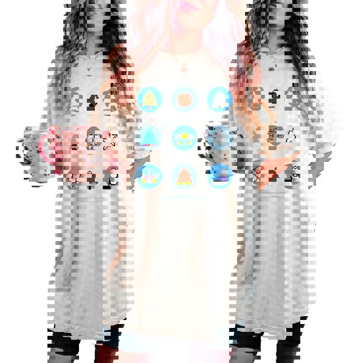 「Twin Bee」9 Circles レディースオーバーサイズコンフォートTシャツ 「Twin Bee」9 Circles レディースオーバーサイズコンフォートTシャツ