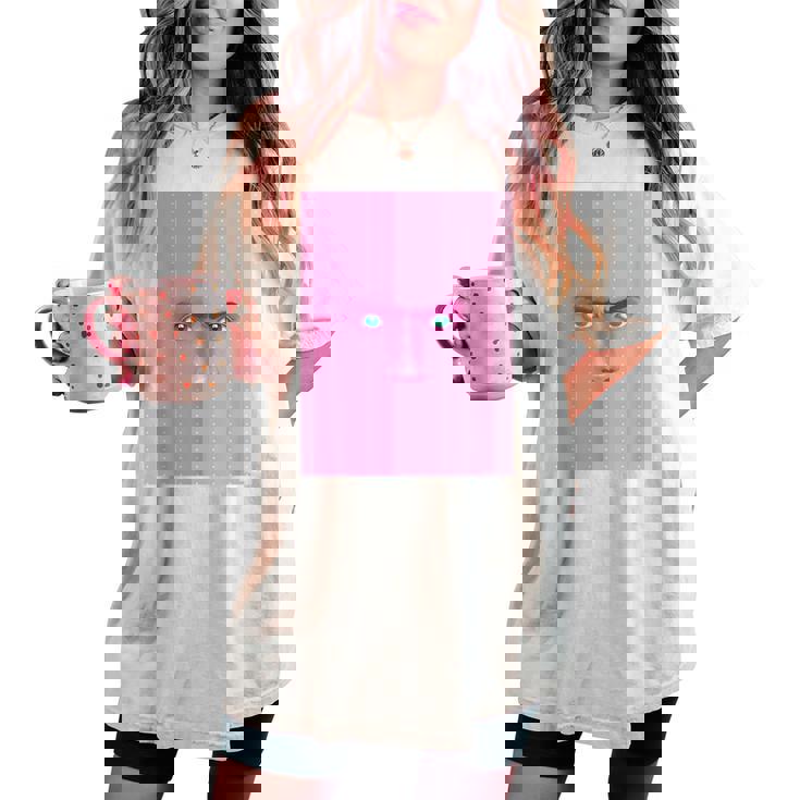 ドリミ4周年記念 壁（花房 柳） レディースオーバーサイズコンフォートTシャツ