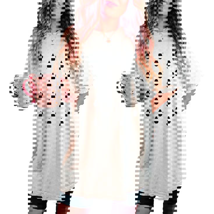 メロン衣装女性男性子供フルーツ スイカの種 Melon Costume レディースオーバーサイズコンフォートTシャツ