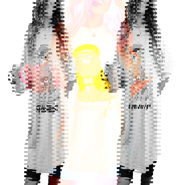 傘寿祝い 猫 ねこ ちゃんちゃんこ 男性 女性 猫好き 傘寿 お祝い 80歳 かわいい おもしろ ベージュ猫 レディースオーバーサイズコンフォートTシャツ 傘寿祝い 猫 ねこ ちゃんちゃんこ 男性 女性 猫好き 傘寿 お祝い 80歳 かわいい おもしろ ベージュ猫 レディースオーバーサイズコンフォートTシャツ