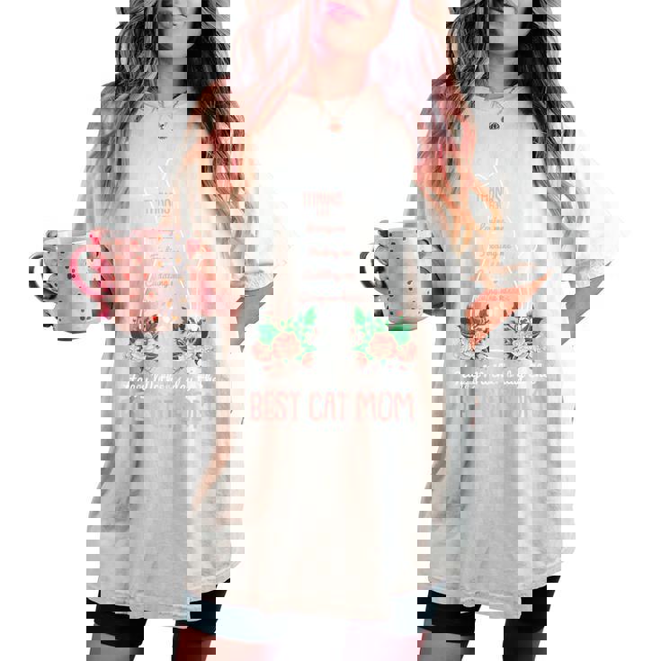 Best Cat Mom Cute Kitten Lover Mama Momma Mommy Women's Oversized Comfort T-shirt