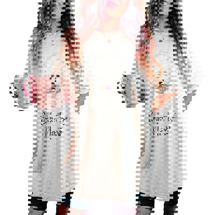 Bichon Frisé Dog Mom ビションフリーゼママかわいい子犬犬の所有者ビションフリーゼ犬 レディースオーバーサイズコンフォートTシャツ