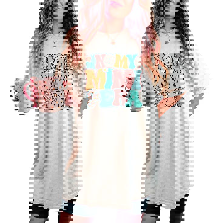 In My Mimi Era Groovy Leopardmile Face New Grandma Grandma 長袖tシャツ レディースオーバーサイズコンフォートTシャツ