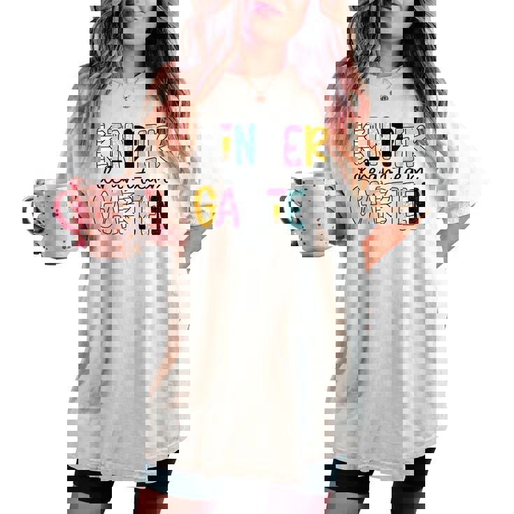 Kindergarten Dream Team Back To School Teacher Student Women's Oversized Comfort T-shirt