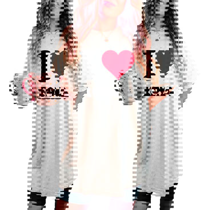 I Love Roma レディースオーバーサイズコンフォートTシャツ