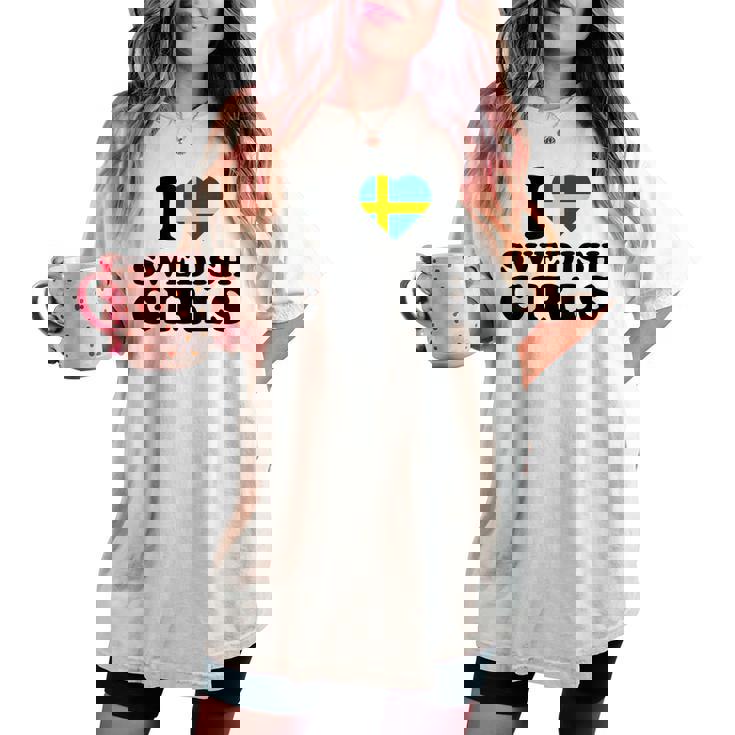 I Lovewedish Girls レディースオーバーサイズコンフォートTシャツ