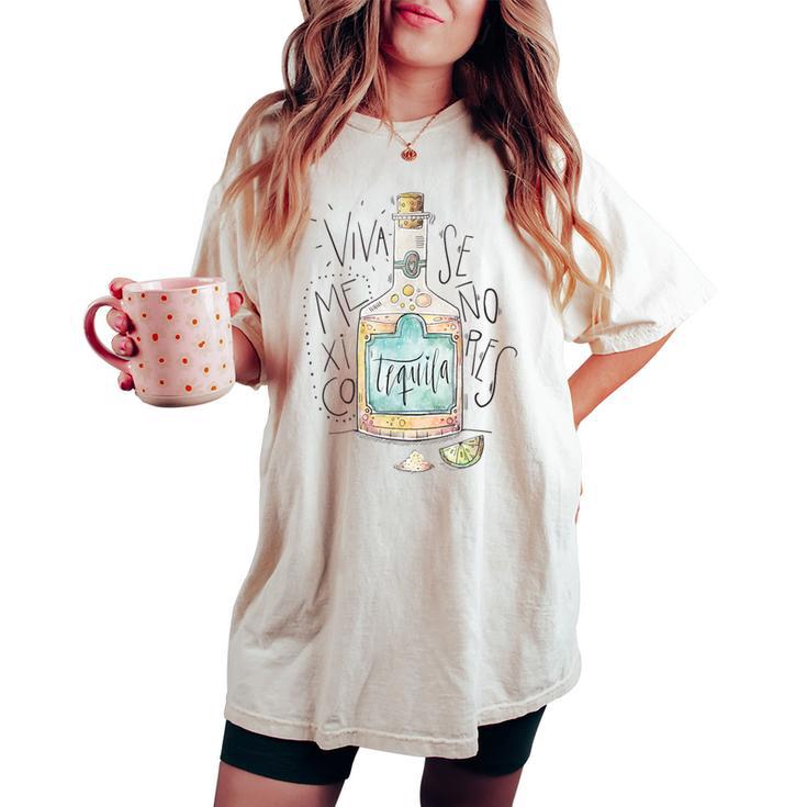 Playera De Mexico Queiva Tequilaenores Camisa T-shirt oversize confortable pour femme