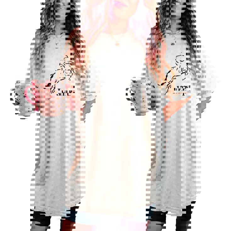 Showjumping Equestrian Horse Riding レディースオーバーサイズコンフォートTシャツ