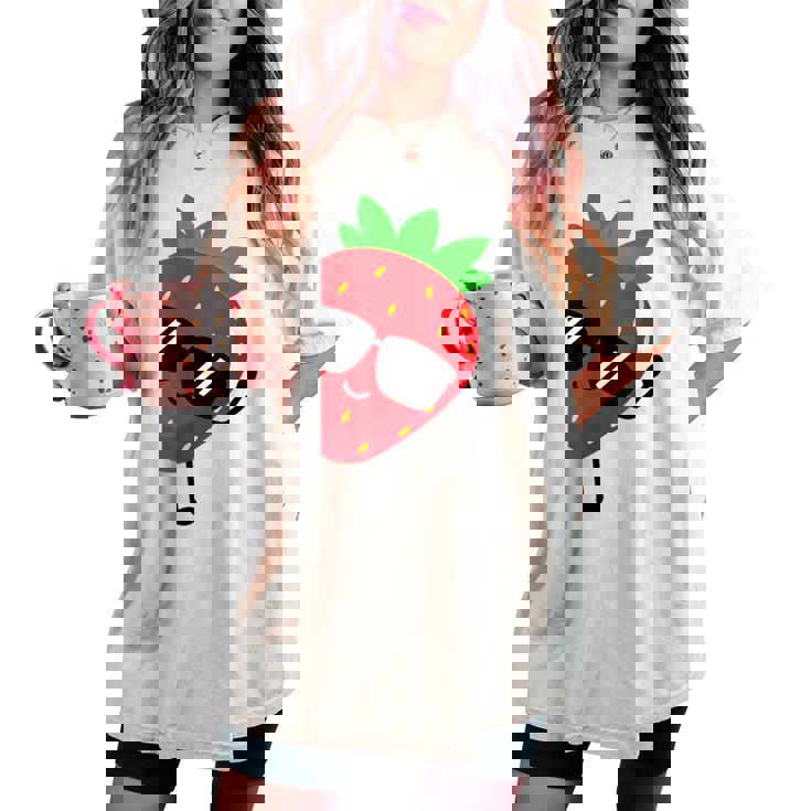 キッズストロベリーシャツ 男の子または女の子用 レディースオーバーサイズコンフォートTシャツ