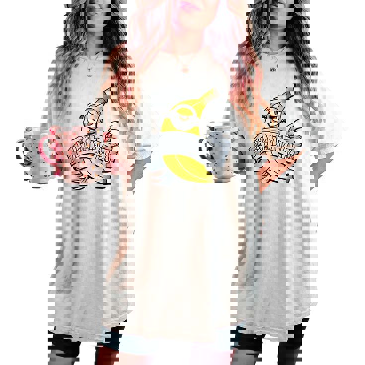 ミニオン Bad To The Banana レディースオーバーサイズコンフォートTシャツ