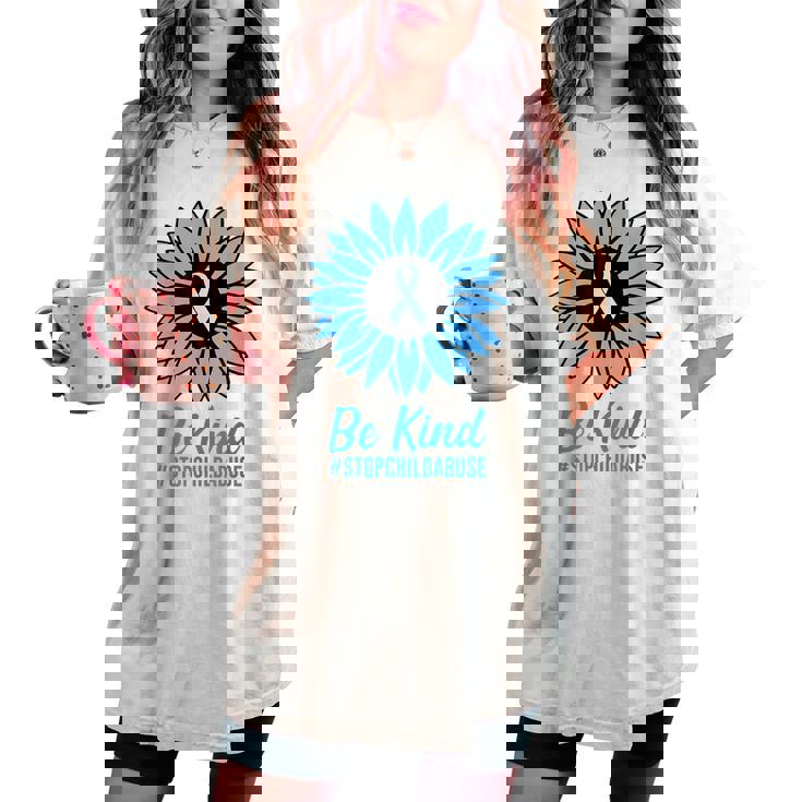 児童虐待防止 2025 Be Kind メンズ レディース キッズ レディースオーバーサイズコンフォートTシャツ